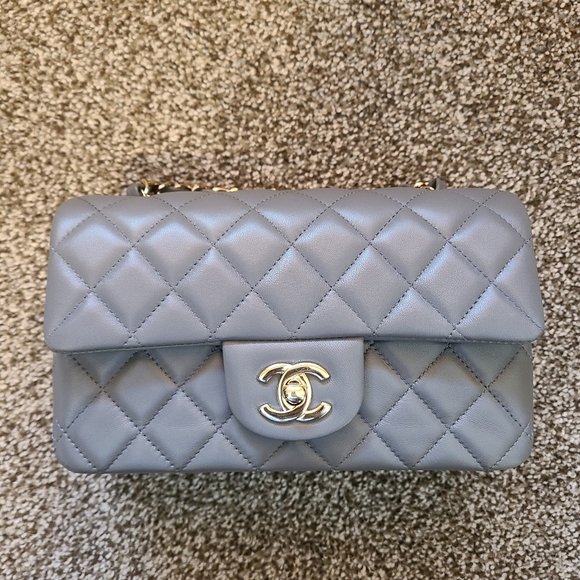 CHANEL Handbags - SOLD 22A Dark Grey Classic Mini